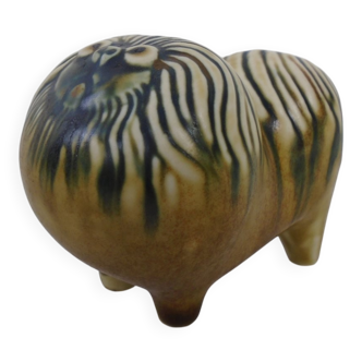 Pekingese ceramic dog by Lisa Larson for Gustavsberg, Denmark, 1970s