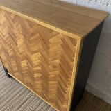 Meuble bar avec pose en chevron