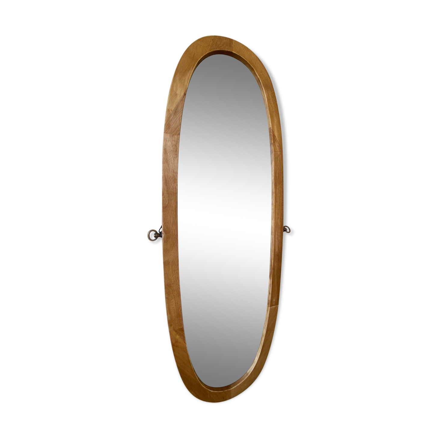 Miroir ovale en bois 118 x 42 cm
