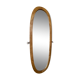 Miroir ovale en bois 118 x 42 cm