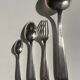 Silver-plated cutlery set by André Blanchet, early 20th century.