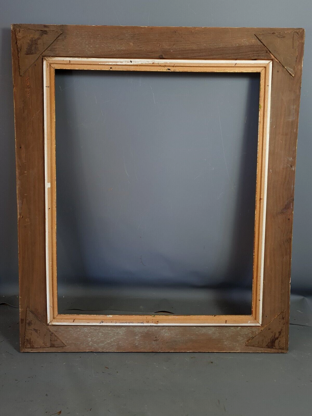Old frame Montparnasse carved wood patinated 79x68 cm foliage 61x50.7 cm SB