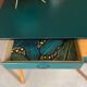 Old Formica children's desk, compass feet, vintage