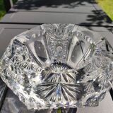 Empty pocket/Ashtray octagonal shape Diamond in finely cut Bohemian crystal, vintage