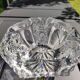 Empty pocket/Ashtray octagonal shape Diamond in finely cut Bohemian crystal, vintage