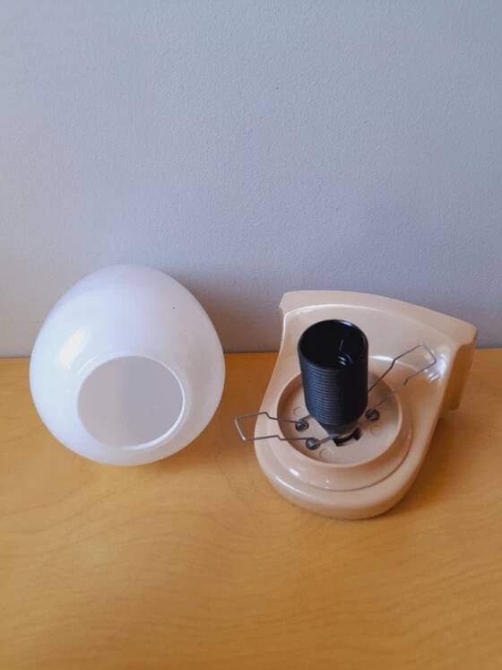 Erref wall lamp in opaline 1970