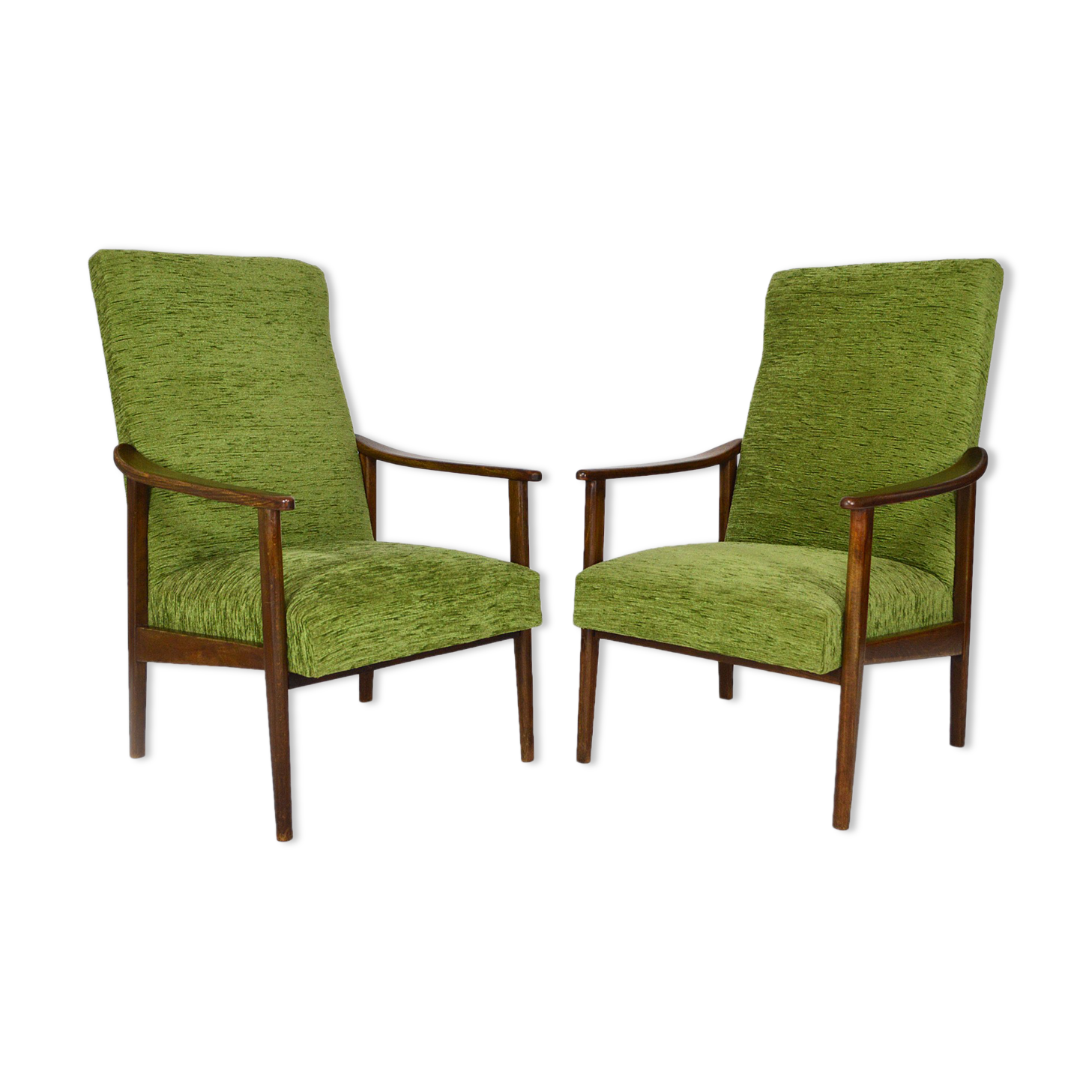 Paire de fauteuils scandinaves, mid-century