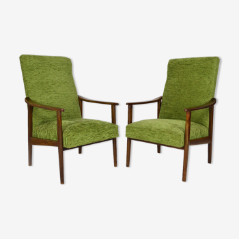 Paire de fauteuils scandinaves, mid-century