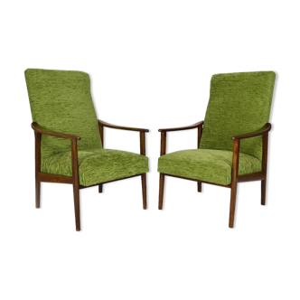 Pair of Scandinavian armchairs, mid-century