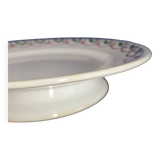 Ancien plat sur pied / compotier en porcelaine moulin des loups