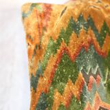 Multicolored velvet toad armchair