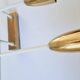 Pair of Midcentury Wall or Ceiling Lamps, Flush Mounts, Stilnovo Style, 1960s