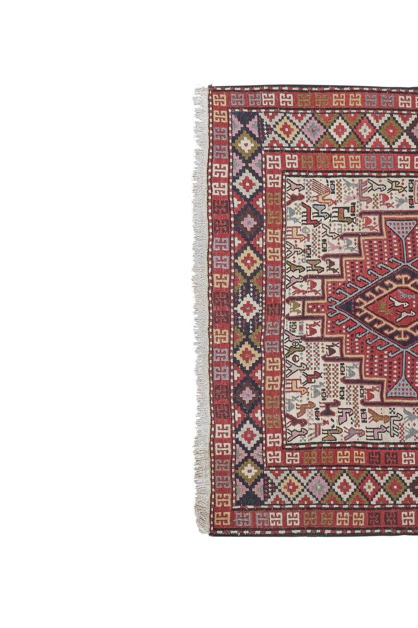 Vintage handmade Turkish rug 120x193 cm