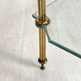 Vintage shelf 70's glass and brass