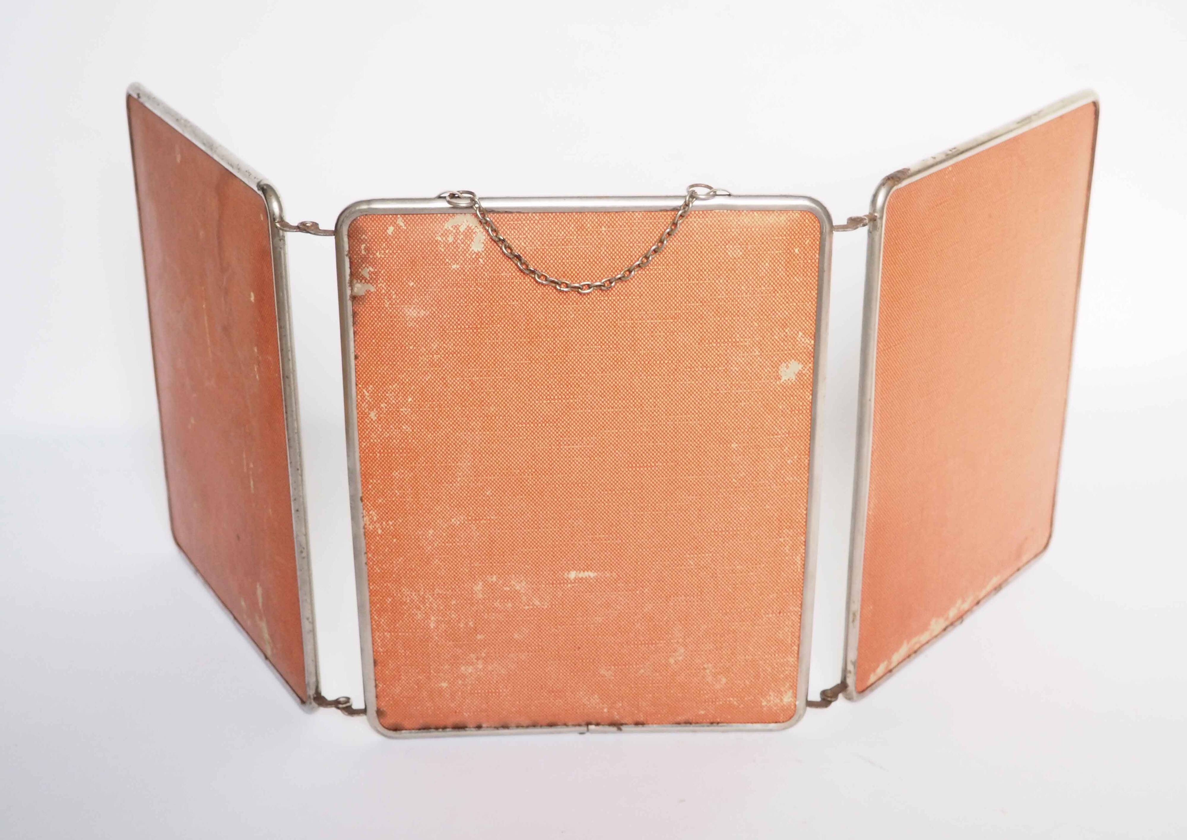 Triptych barber mirror