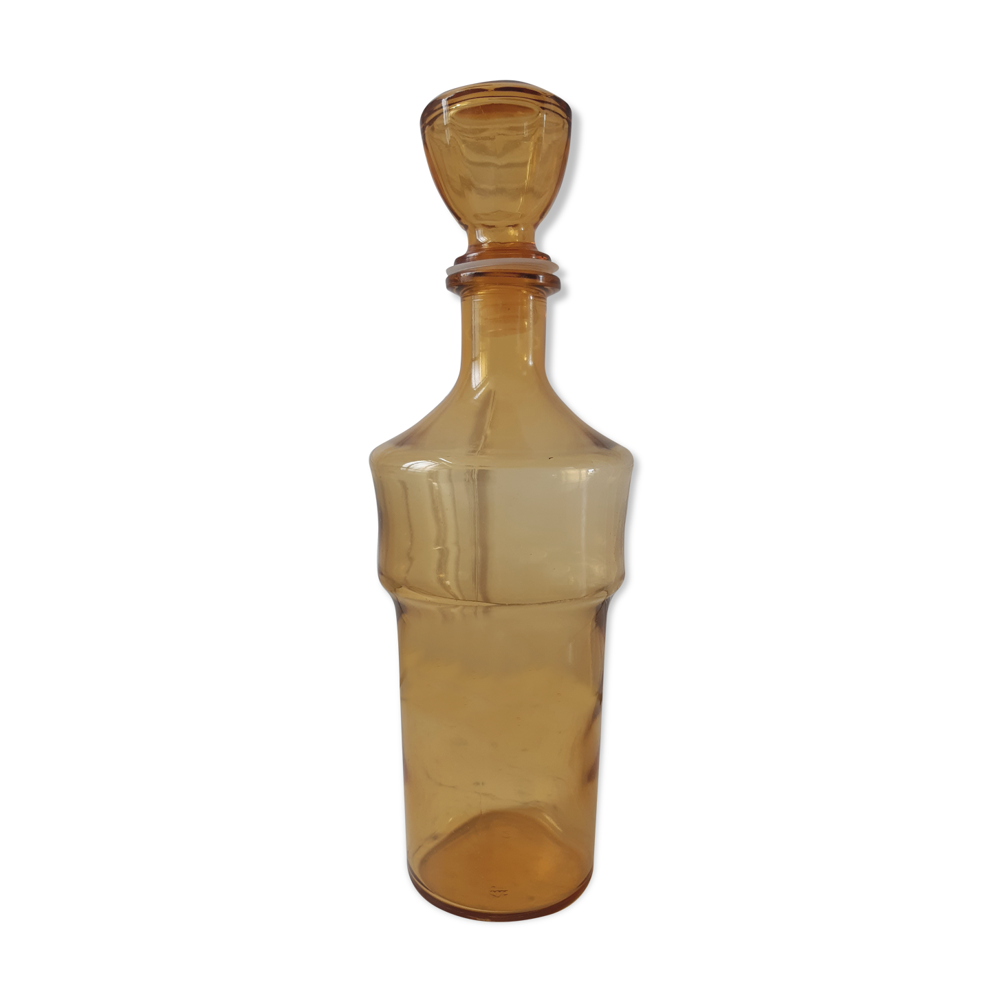 Carafe en verre ambré années 70