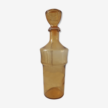 Carafe en verre ambré années 70