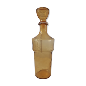 Carafe en verre ambré années 70