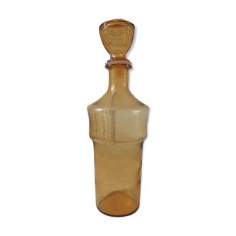Amber glass decanter 70s