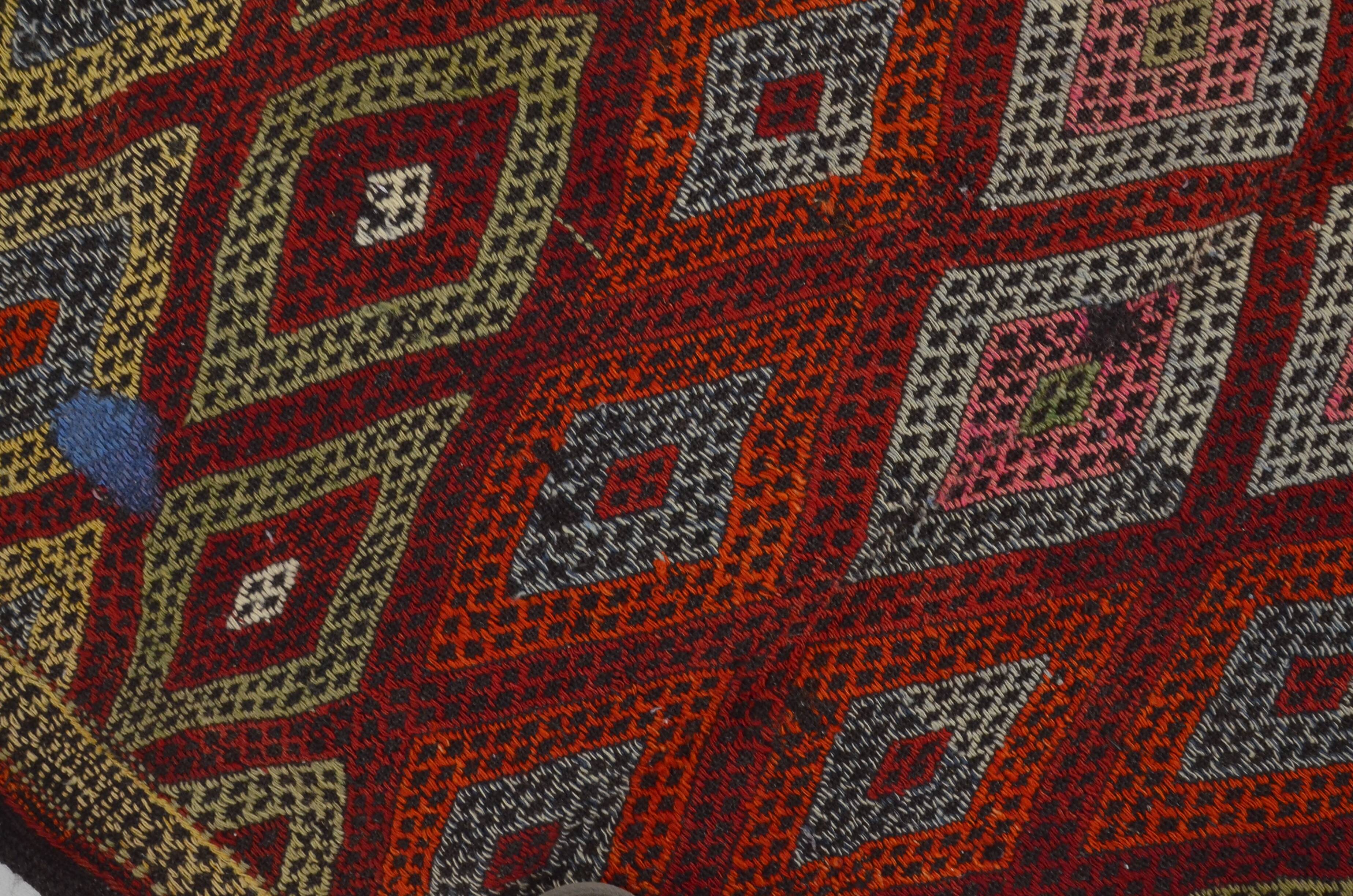Tapis Kilim anatolien à motifs géométriques