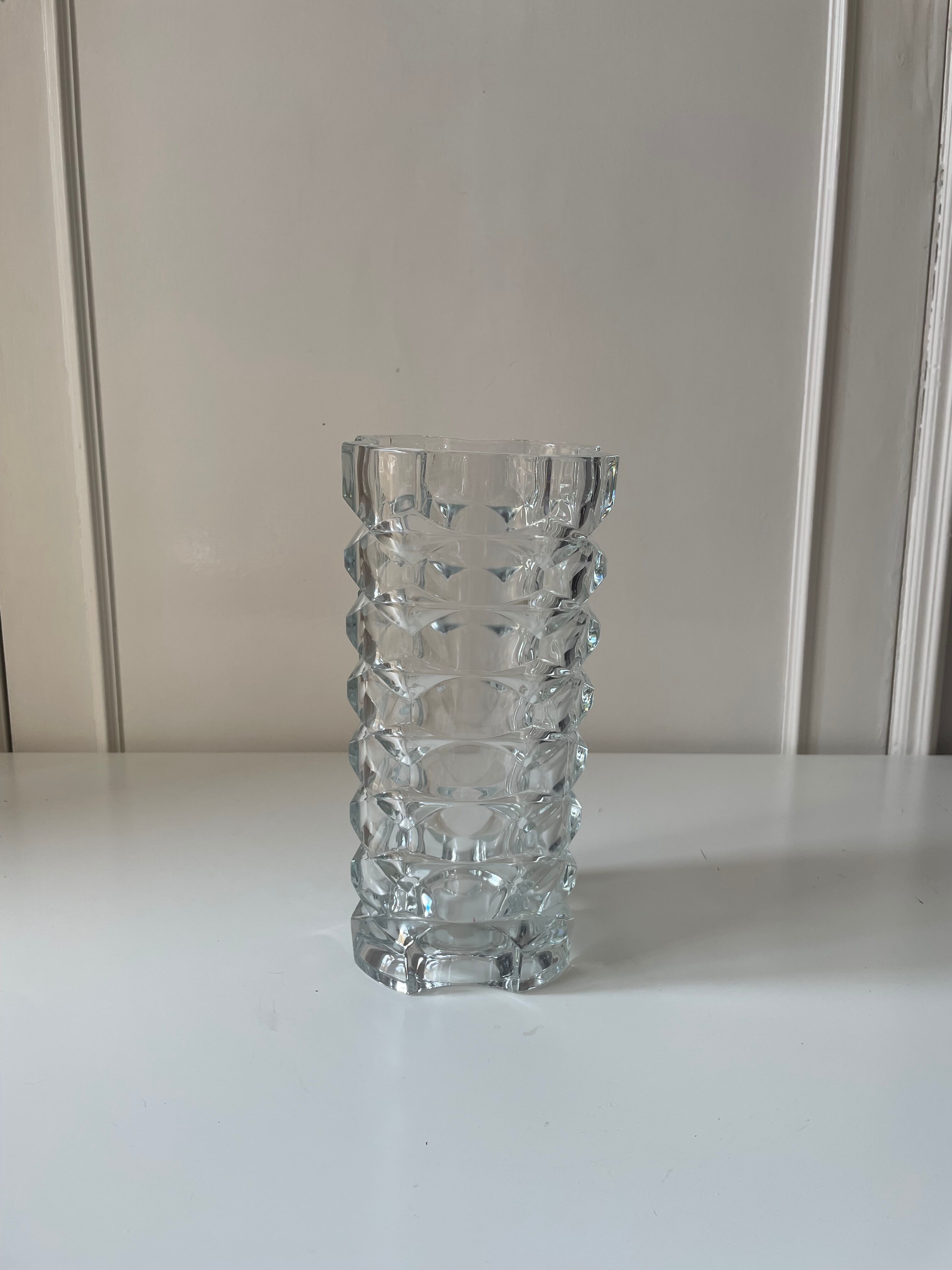 Thick glass vase