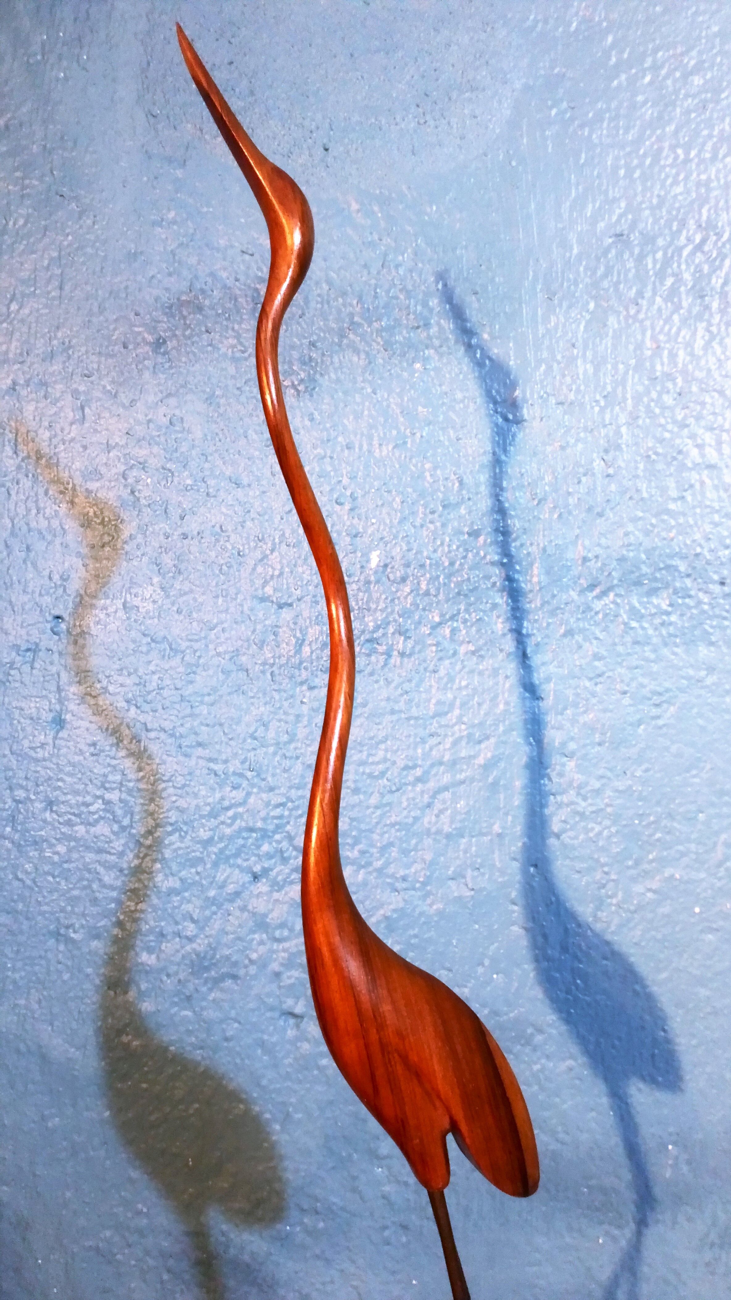 Rosewood statuette "Heron" 1960s
