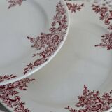 6 Louis XV Boulenger Choisy Le Roi iron earth flat plates, early 20th century