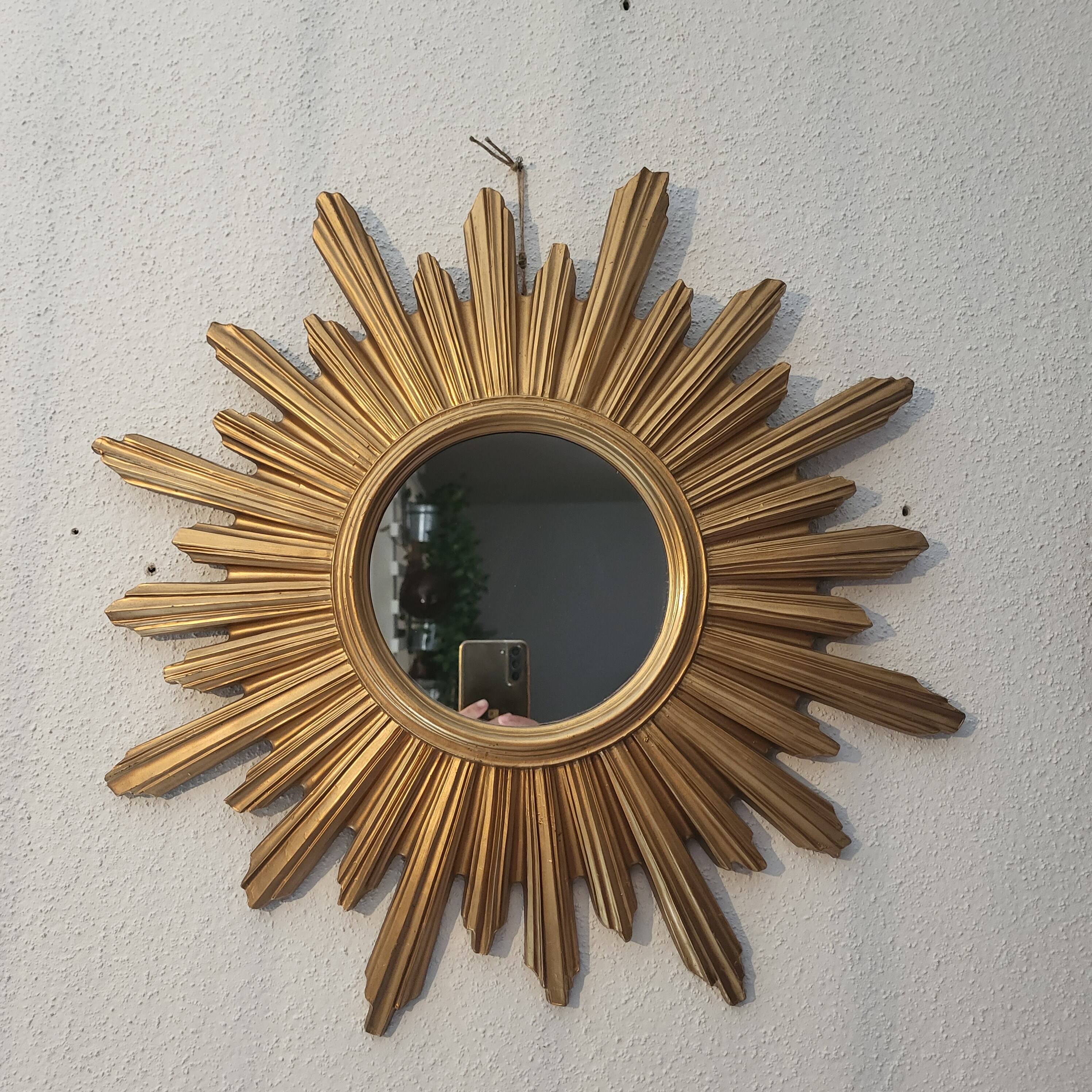Sun mirror, made in Italy, 1960, 70, vintage