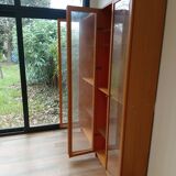armoire bois marron orange brulé clair