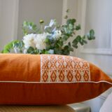 Coussin klong pop orange 30x50