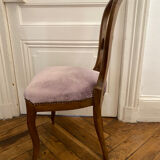 Louis Philippe style chair in purple velvet