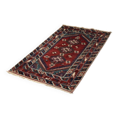 Tapis oriental afghan vintage tissé à la main rouge, années 1970