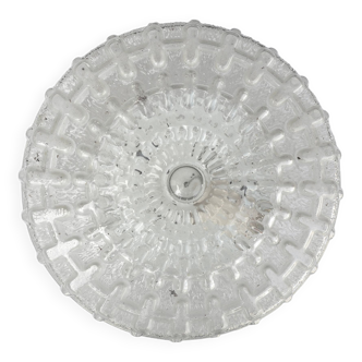 Plafonnier rond en verre ciselé