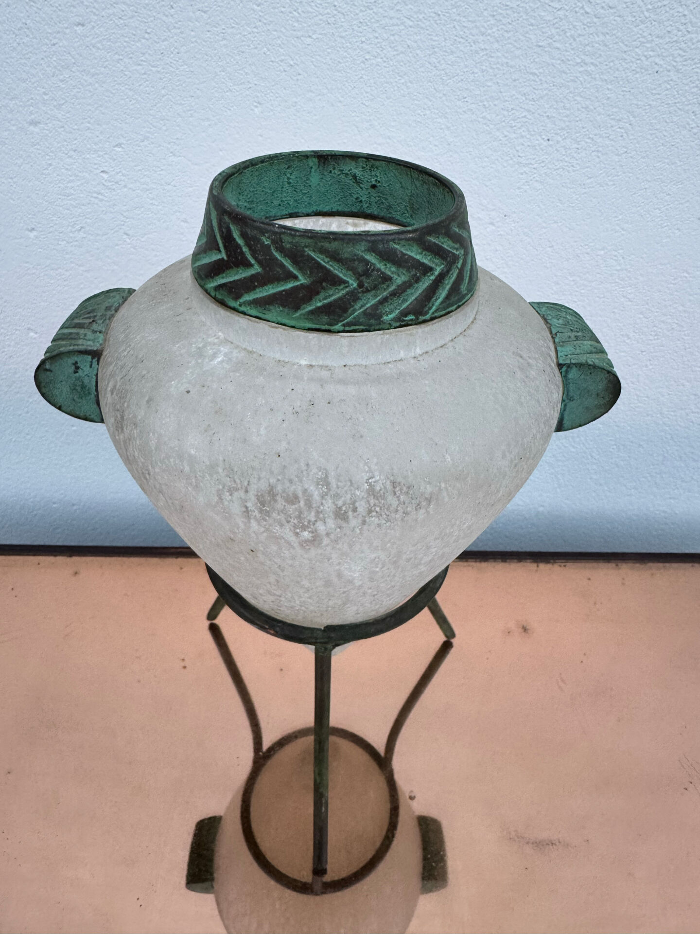 Vase verre Murano Scavo années 80