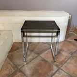 Side table. Chrome and plexiglass. 1970. Space age.