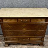 Exceptionnelle commode de style Louis XVI en noyer vers 1850