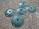 Lot of 5 green bistro lampshade in enamelled sheet metal - Souplemail