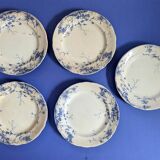 Set of 5 Empire Works Stoke on Trent "Zephyr" series dessert plates