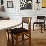 Lot de 6 chaises en orme et tweed Maison Regain