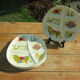 6 vintage fondue plates from the manufacture Salins les bains