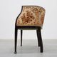 Pair of Ebonised Tub Armchairs with Floral Upholstery, France, Circa 1900
