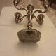 5 flames silver chrome metal candlestick