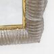 Mid-century Modern Italian Sculptural Backlit Mirror in Murano Glass Brass
