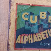 Cubes alphabétiques instructifs, début 20ème siècle