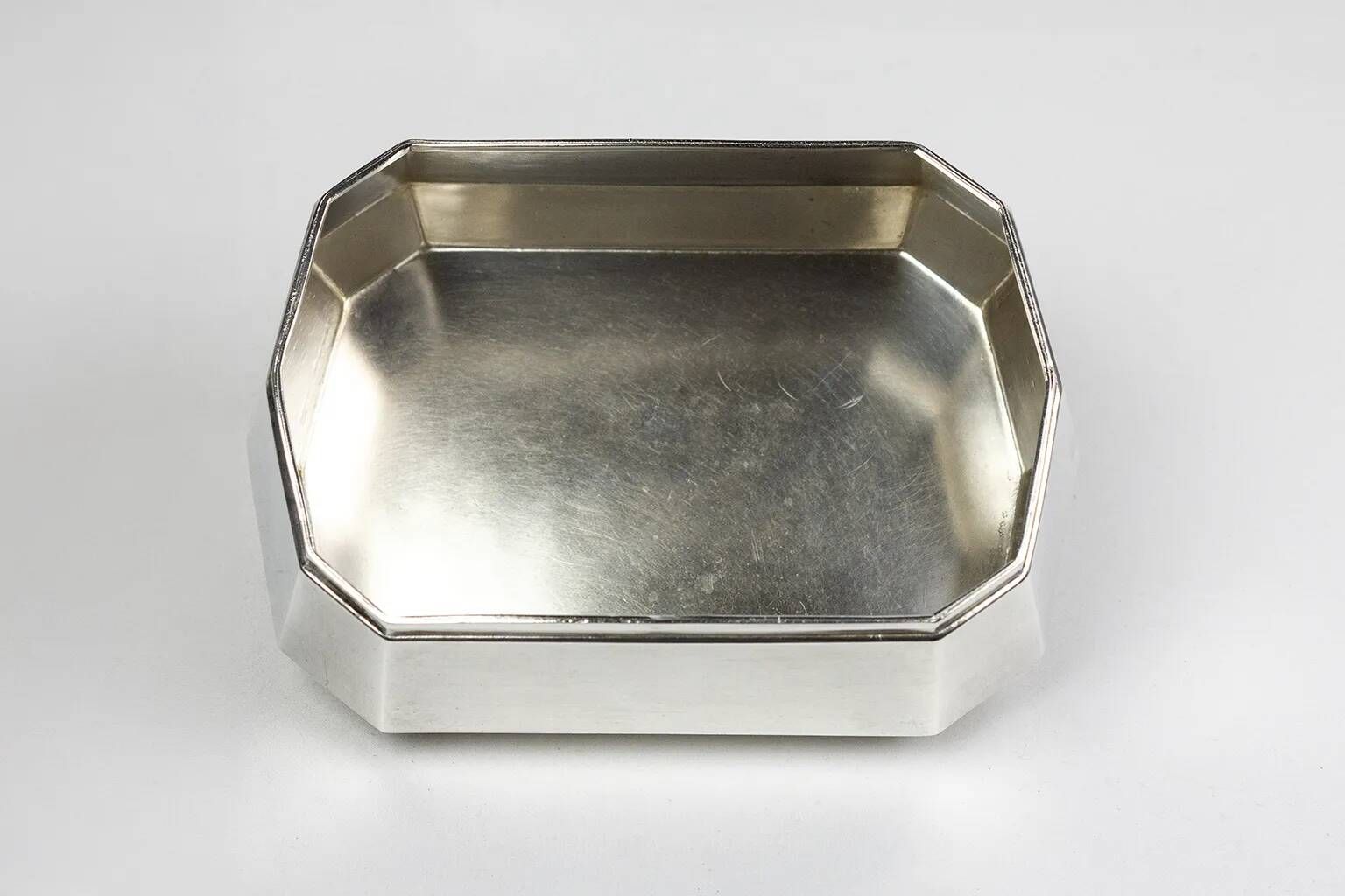 Art Deco set by Kirby Beard & Christofle – silver-plated box & tray