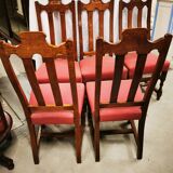 Set of 6 solid oak chairs