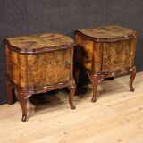 Paire de tables de chevet italiennes du XXe siècle