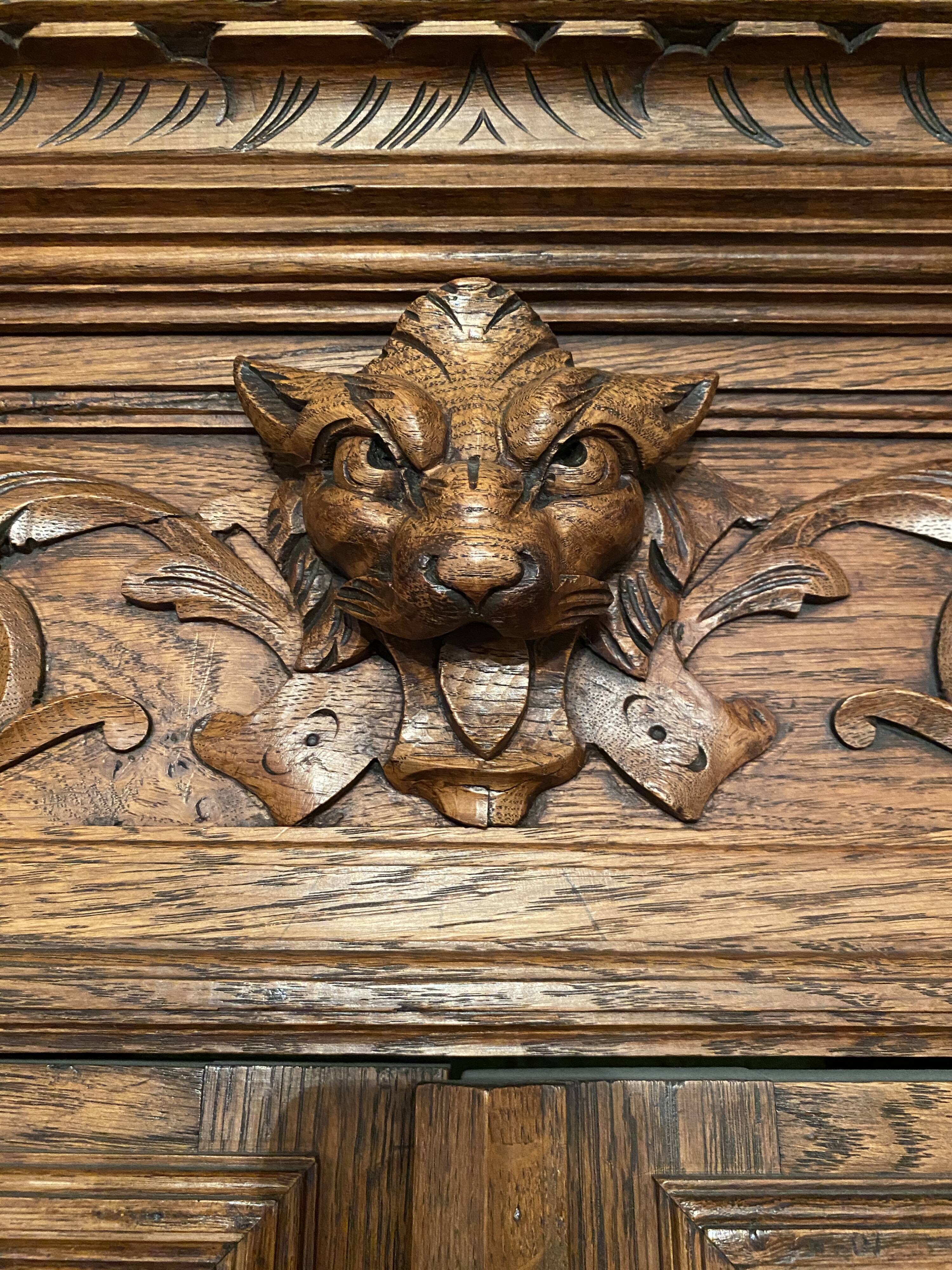 Buffet Henri II 2 oak bodies