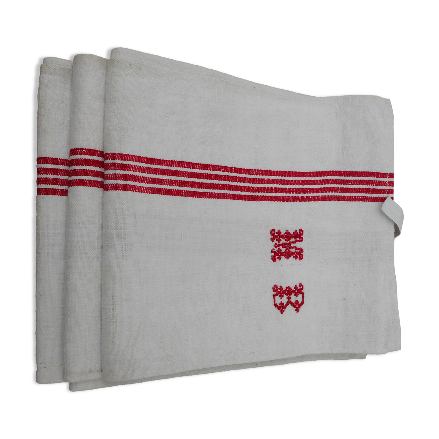 3 torchons ancien en métis