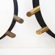 Pair of lamps Maison Arlus Steel Brass Glass 1950